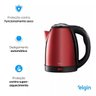 Chaleira Elétrica sem Fio em Inox Vermelha Elgin 1,8l 220v - 4