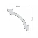 Ver imagem 2 de Kit com 3 Barras Roda Teto Romy Perfil de Poliestireno Homestar 6m