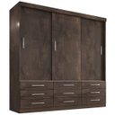 Ver imagem 5 de Guarda-Roupa Casal 3 Portas Correr 9 Gavetas Capri