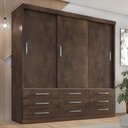 Ver imagem 1 de Guarda-Roupa Casal 3 Portas Correr 9 Gavetas Capri