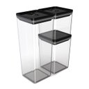 Ver imagem 4 de Kit Pote Organizador Mantimentos Hermético Cozinha Alimentos Unitermi Kit Dubai Vermelho