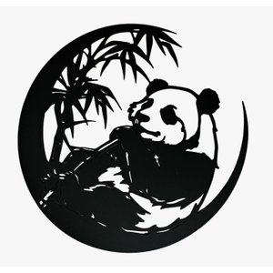 Ursinho Panda-decoração:preto