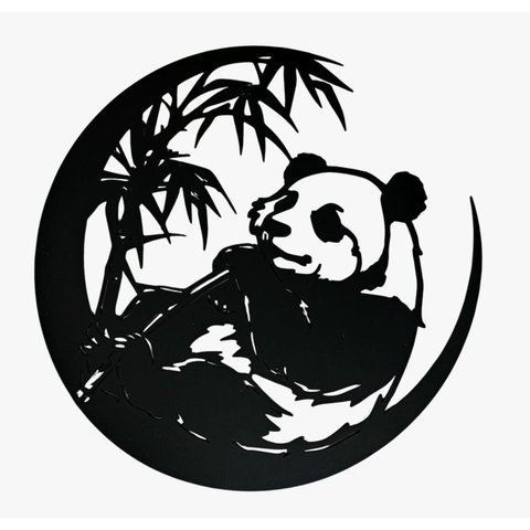 Ursinho Panda-decoração:preto