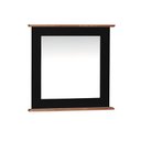 Ver imagem 5 de Gabinete para Banheiro 2 Portas com Espelheira Dália 3057 - Preto/imbuia Glazer