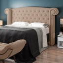 Ver imagem 2 de Cabeceira Cama Box Casal 140cm Provença com Calçadeira Vêneto P02 Veludo Bege - Mpozenato