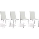 Ver imagem 1 de Kit 4 Cadeiras Sala Jantar Amsterdã C091 4 Un Cromada/branco 106 - Kappesberg