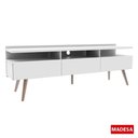 Ver imagem 5 de Rack para TV até 55" Londres com Pés Retrô Branco Madesa