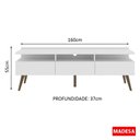 Ver imagem 6 de Rack para TV até 55" Londres com Pés Retrô Branco Madesa