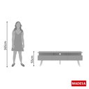 Ver imagem 7 de Rack para TV até 55" Londres com Pés Retrô Branco Madesa
