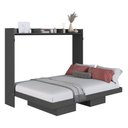 Ver imagem 2 de Cama de Casal Articulada para Colchão 188x138cm Multimoveis Cr40130 Grafite