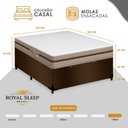 Ver imagem 5 de Cama Box com Baú Casal Bioclassic Molas Ensacadas Suede Marrom Royal Sleep 138cm