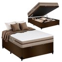Ver imagem 1 de Cama Box com Baú Casal Bioclassic Molas Ensacadas Suede Marrom Royal Sleep 138cm