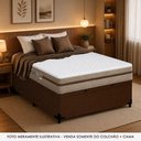 Ver imagem 2 de Cama Box com Baú Casal Bioclassic Molas Ensacadas Suede Marrom Royal Sleep 138cm