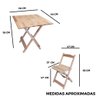 Conjunto Dobrável 70x70 Mesa com 4 Cadeiras Cru sem Pintura - 5
