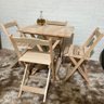 Conjunto Dobrável 70x70 Mesa com 4 Cadeiras Cru sem Pintura - 2