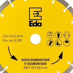 Disco Diamantado Segmentado 9 - 230 X 10 X 25,4 Mm - Eda - 3