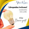 Varal de Luzes 20m Externo Lâmpada Amarelo Transparente Voltagem:110v - 4