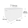 Caixa Organizadora Rattan Pequena com Tampa 7 Litros - 2