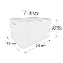 Ver imagem 2 de Caixa Organizadora Rattan Pequena com Tampa 7 Litros