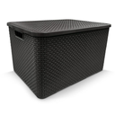 Ver imagem 1 de Caixa Organizadora Rattan Pequena com Tampa 7 Litros