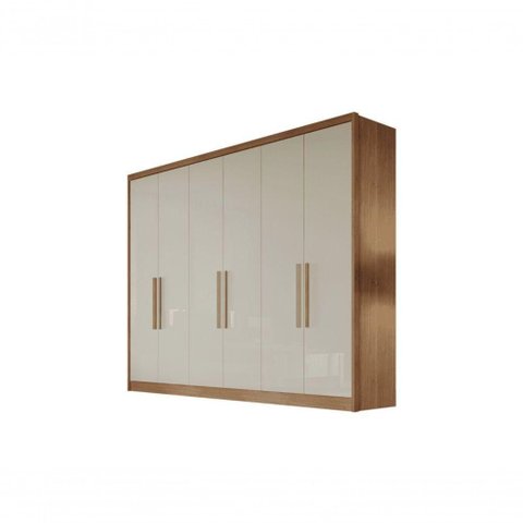 Guarda Roupa Casal 6 Portas 4 Gavetas New Vértice-cumaru-fendi Móveis Novo Horizonte