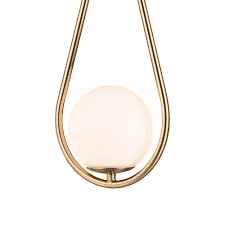 Pendente Pingo Bronze e Branco (d)18cm (a)49cm 1xg9 25w - 2