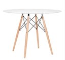 Ver imagem 1 de Mesa de Jantar Redonda Eames Eiffel 80cm branca