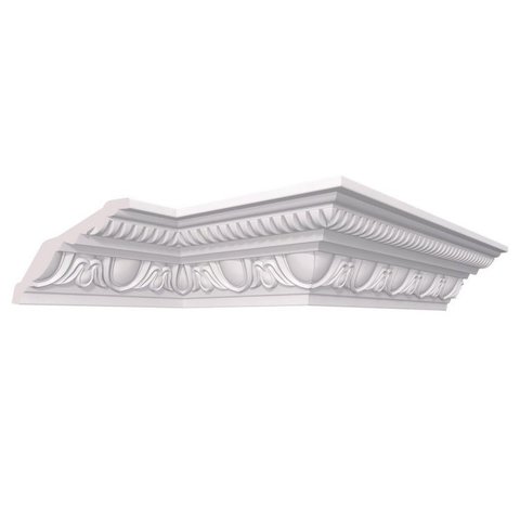 Kit 30m Linear Roda Teto Marie Perfil de Poliestireno Branco Homestar
