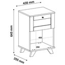 Ver imagem 7 de Mesa de Apoio Cabeceira Lateral Trama Carvalho / Palha