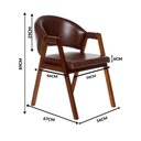 Ver imagem 3 de Kit 8 Cadeiras Sala de Jantar Premium com Braço Madeira Maciça Corino Movellu Home