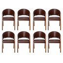 Ver imagem 1 de Kit 8 Cadeiras Sala de Jantar Premium com Braço Madeira Maciça Corino Movellu Home