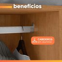 Ver imagem 6 de Guarda Roupa Colorado 175cm com Espelho 2 Portas Freijó Off White Moval