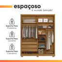 Ver imagem 7 de Guarda Roupa Colorado 175cm com Espelho 2 Portas Freijó Off White Moval