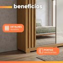 Ver imagem 4 de Guarda Roupa Colorado 175cm com Espelho 2 Portas Freijó Off White Moval
