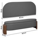 Ver imagem 7 de Kit Cabeceira e Calçadeira Império Queen Size para Cama Box 160cm Bouclê Facto - Sofa Store:bouclê C