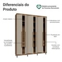Ver imagem 5 de Guarda-Roupa Casal com Pés 6 Portas Batentes Saturno Madesa