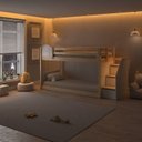 Ver mais imagens de Beliche Infantil Montessoriana com Escada Lateral com Led New Garden Casatema MadeiraOriginals