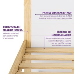 Beliche Infantil Montessoriana com Escada Lateral com Led New Garden Casatema - 5