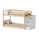 Ver imagem 2 de Beliche Infantil Montessoriana com Escada Lateral com LED New Garden Casatema MadeiraOriginals Marrom/Branco