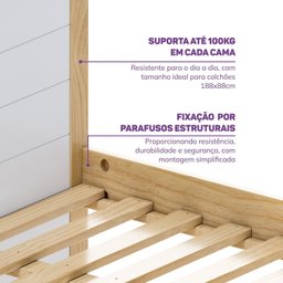 Beliche Infantil Montessoriana com Escada Lateral com Led New Garden Casatema - 9