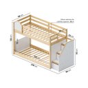 Ver imagem 3 de Beliche Infantil Montessoriana com Escada Lateral com LED New Garden Casatema MadeiraOriginals Marrom/Branco