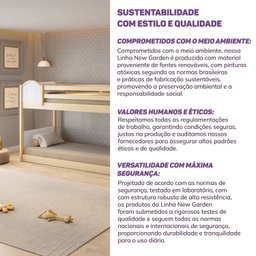 Beliche Infantil Montessoriana com Escada Lateral com Led New Garden Casatema - 7