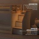 Ver imagem 6 de Beliche Infantil Montessoriana com Escada Lateral com Led New Garden Casatema MadeiraOriginals