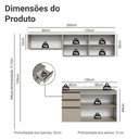 Ver imagem 3 de Armário de Cozinha Compacta Suspensa 200 cm Crema Nice Madesa 05