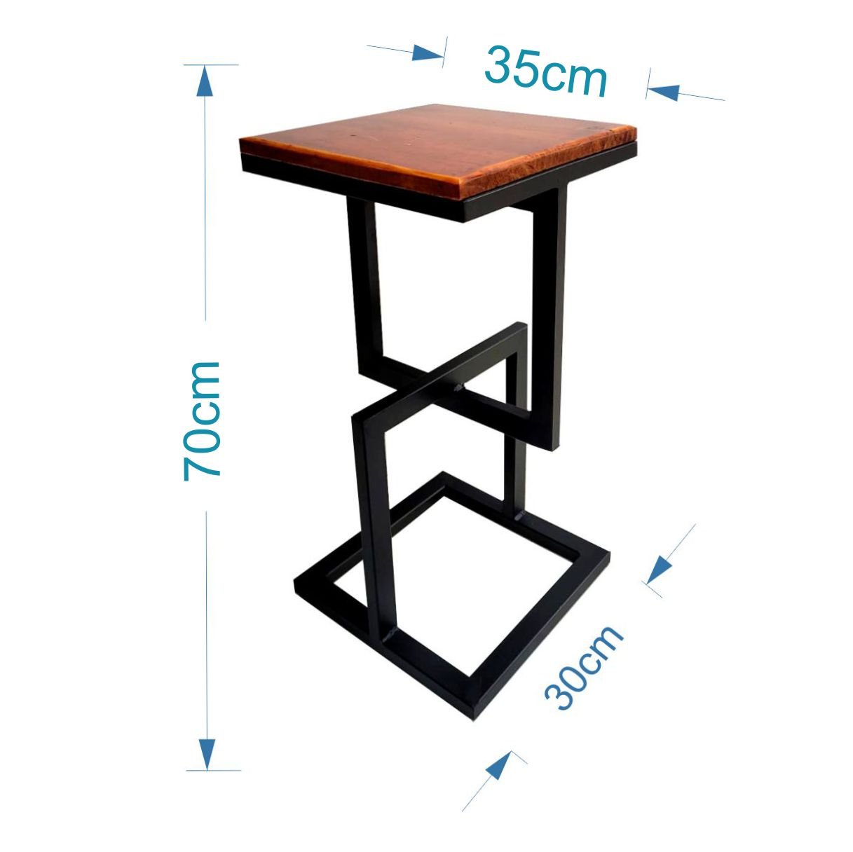 Mesa Lateral de Apoio para Sofá Sala Estilo Industrial - 3