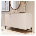 Ver imagem 4 de Buffet Tucupí Aparador Sala Off White Preto Jb Bechara