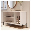 Ver imagem 2 de Buffet Tucupí Aparador Sala Off White Preto Jb Bechara