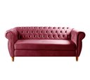Ver imagem 1 de Sofá Nobreza 3 Lugares Cor:suede Bordô 110
