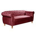 Ver imagem 5 de Sofá Nobreza 3 Lugares Cor:suede Bordô 110