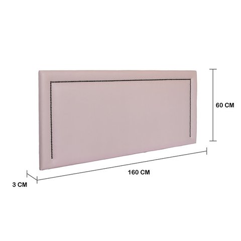 Cabeceira Queen Reta Luxo Estofada Com Tachas - Corino Rosa